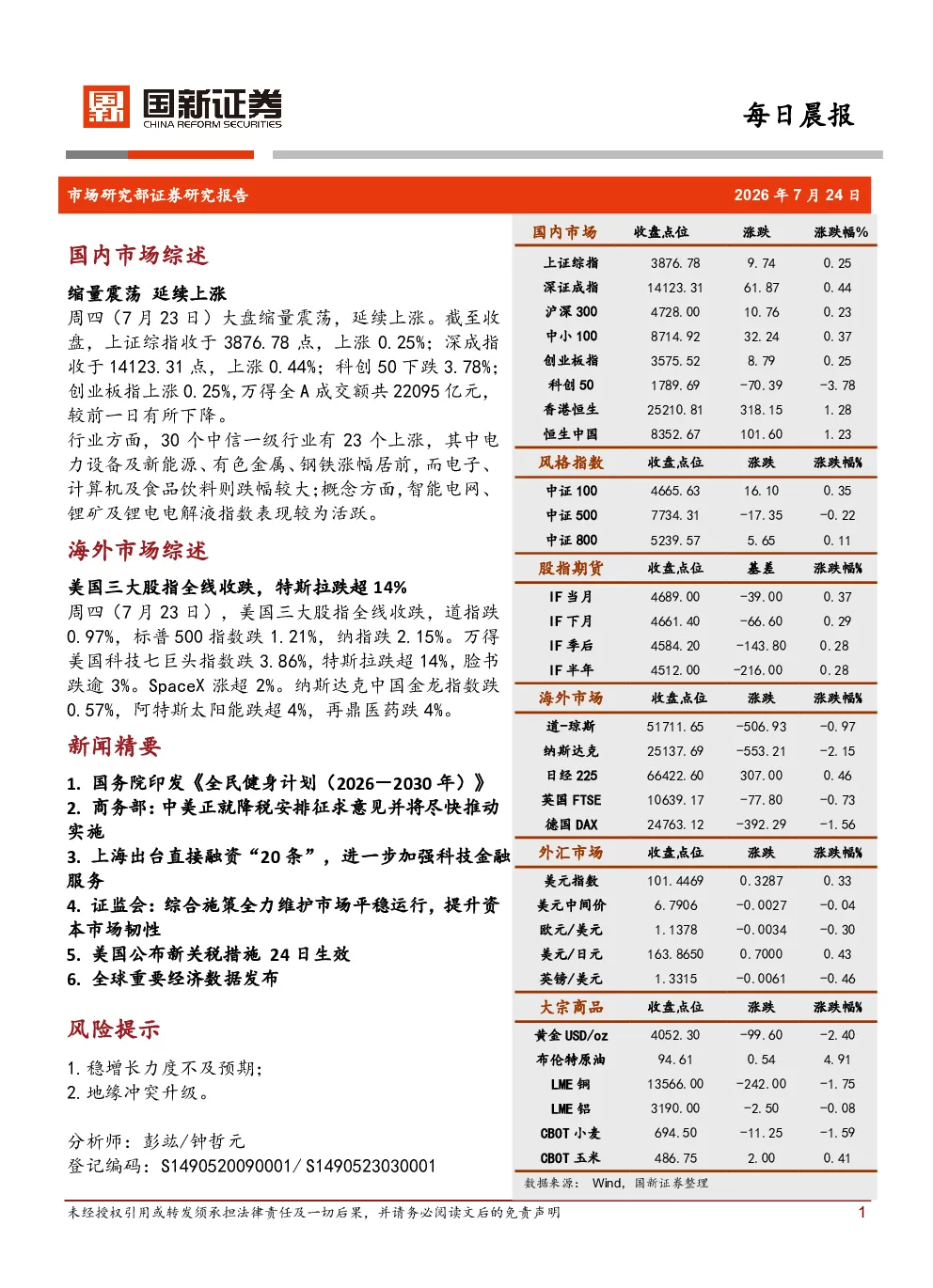 报告封面