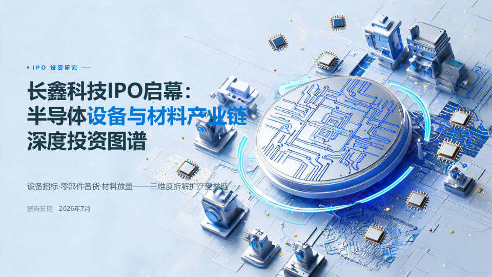 长鑫科技IPO启幕：半导体设备与材料产业链深度投资图谱