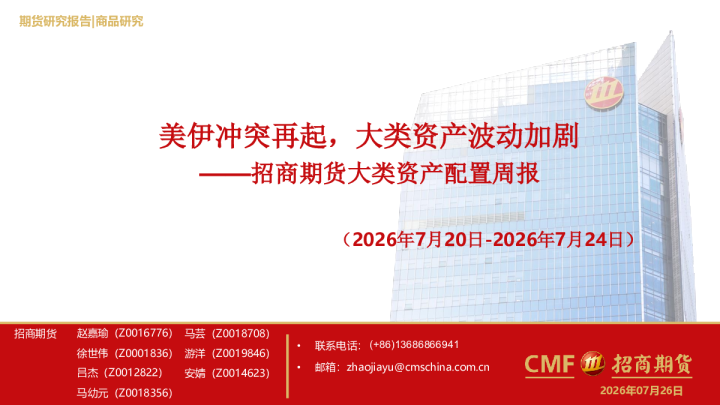 大类资产配置周报：美伊冲突再起，大类资产波动加剧