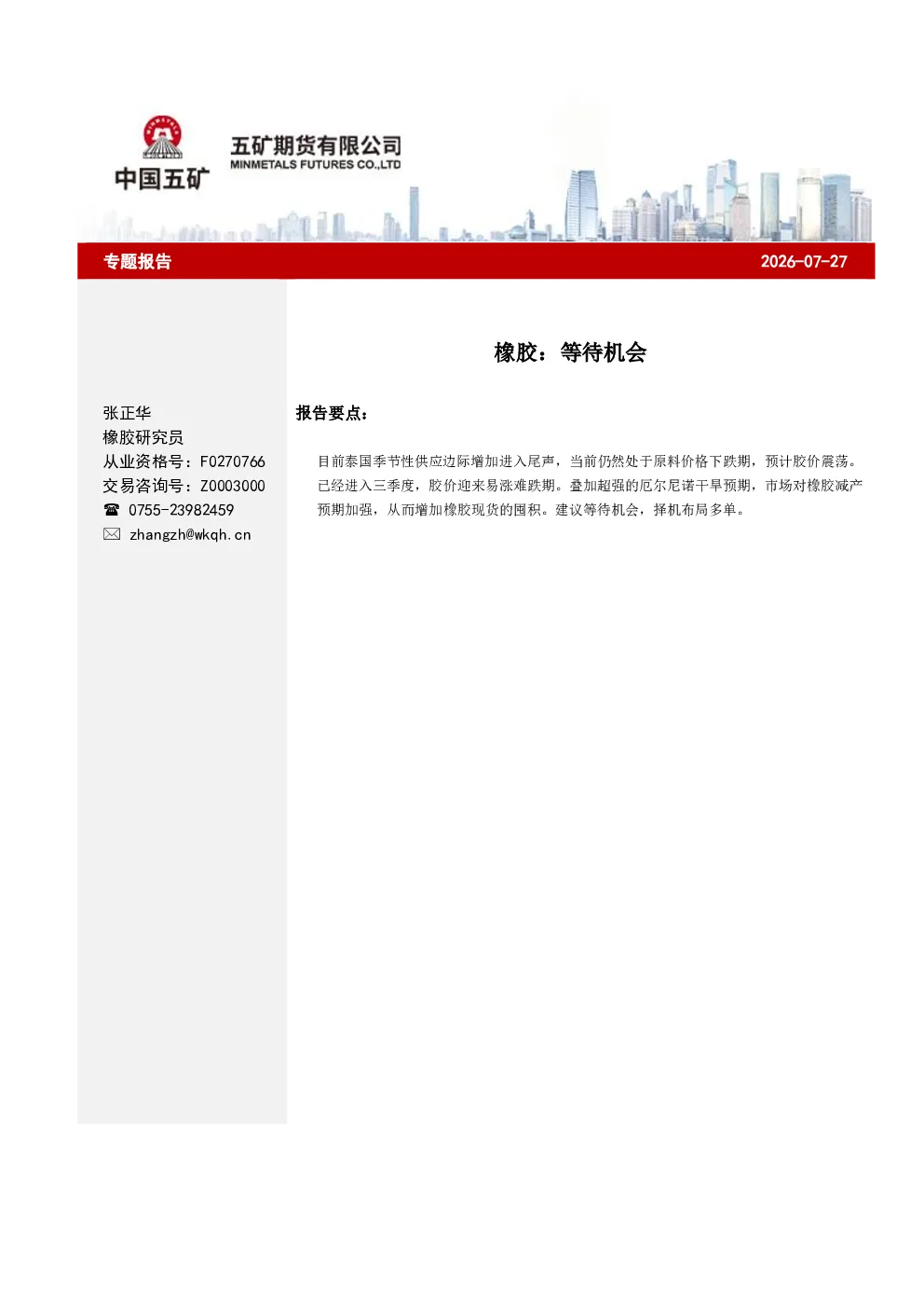 报告封面