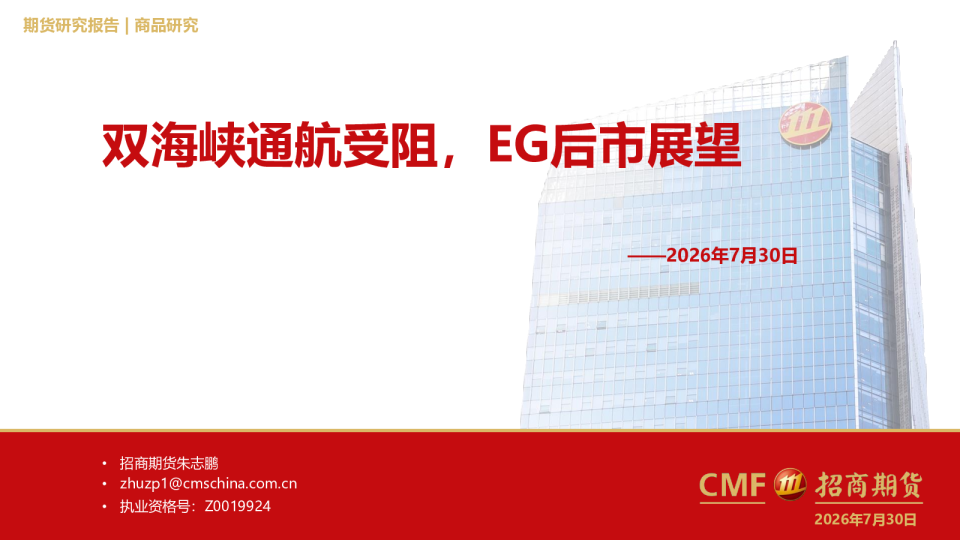 双海峡通航受阻，EG后市展望
