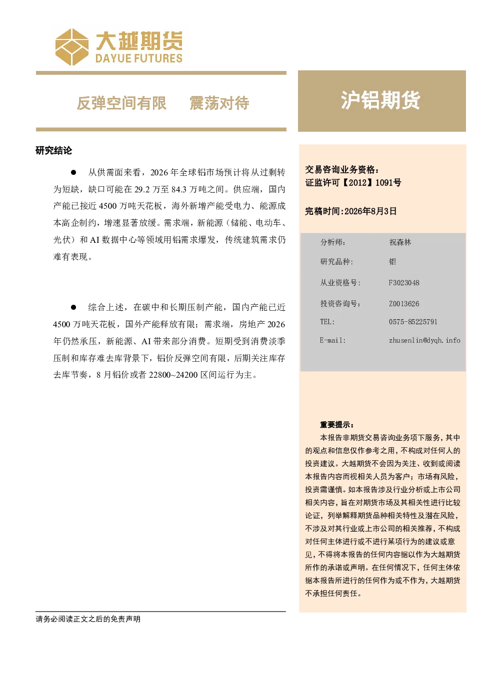 报告封面