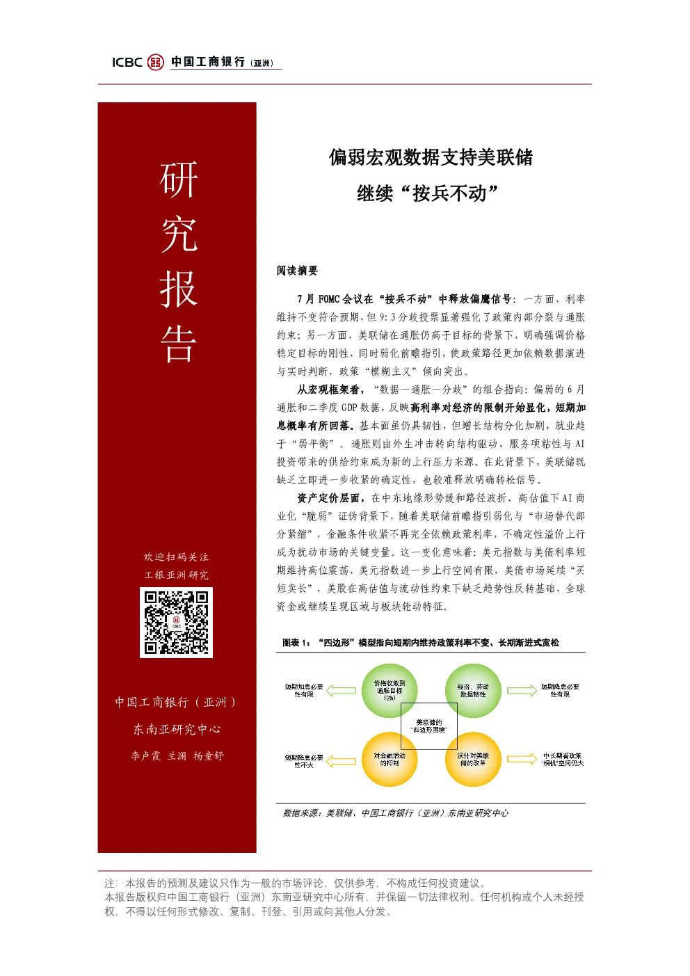 偏弱宏观数据支持美联储继续“按兵不动”