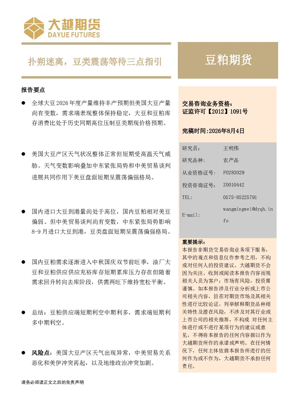 报告封面