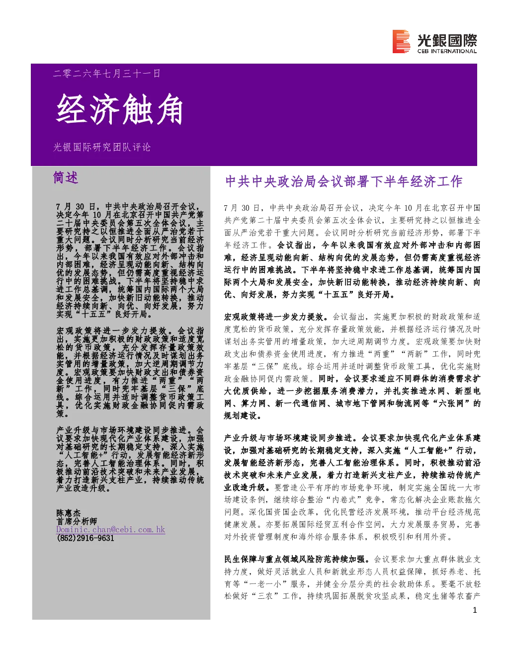 报告封面