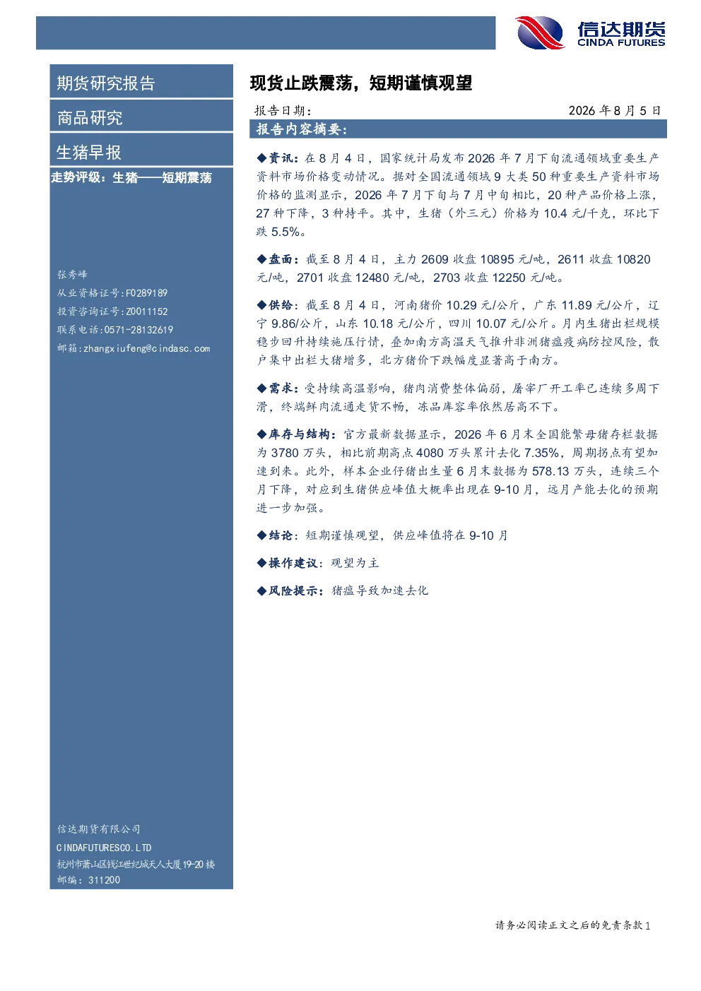 报告封面