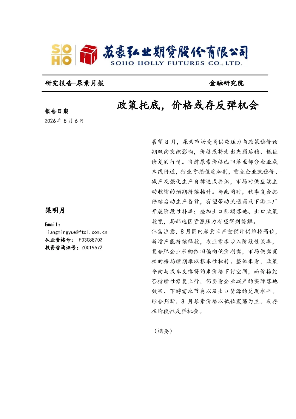 报告封面