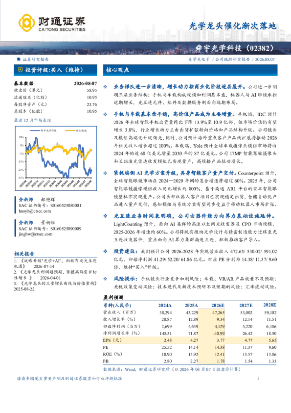 光学龙头催化渐次落地