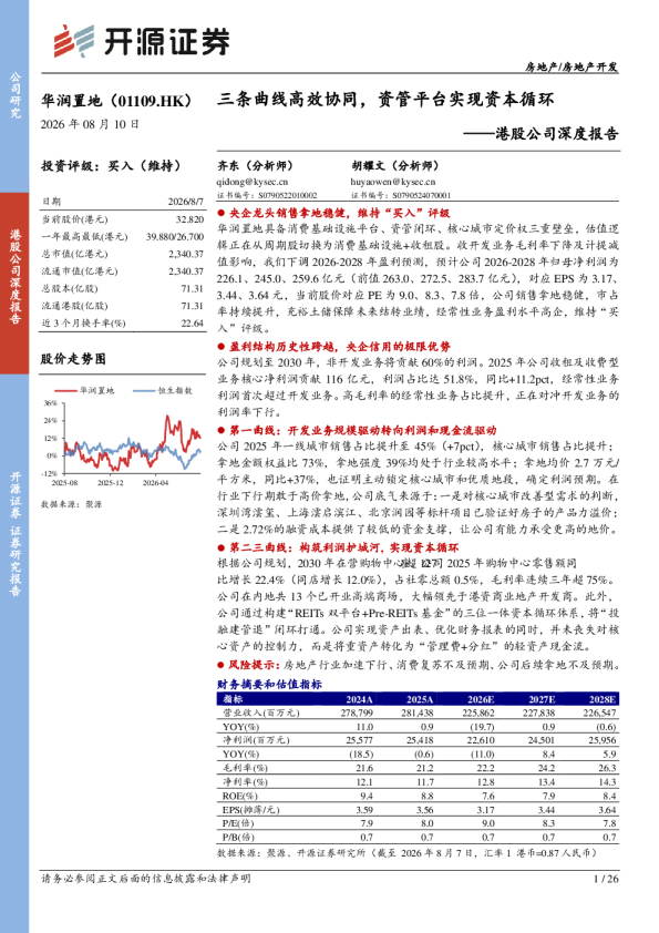 港股公司深度报告：三条曲线高效协同，资管平台实现资本循环