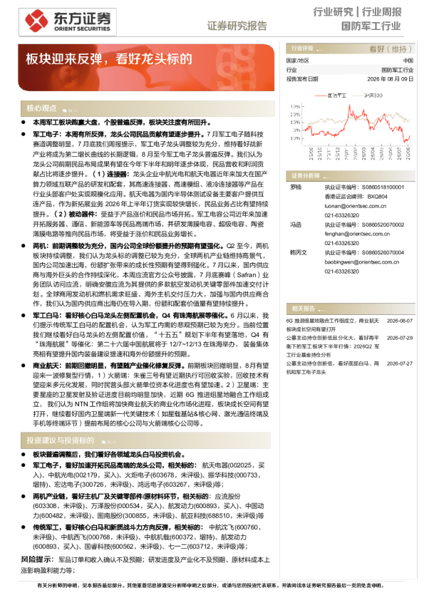 板块迎来反弹，看好龙头标的