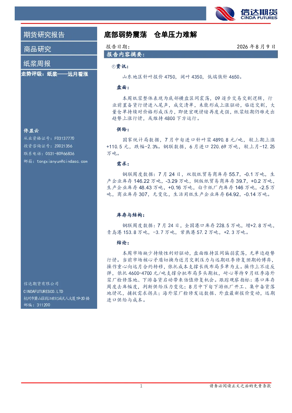 报告封面