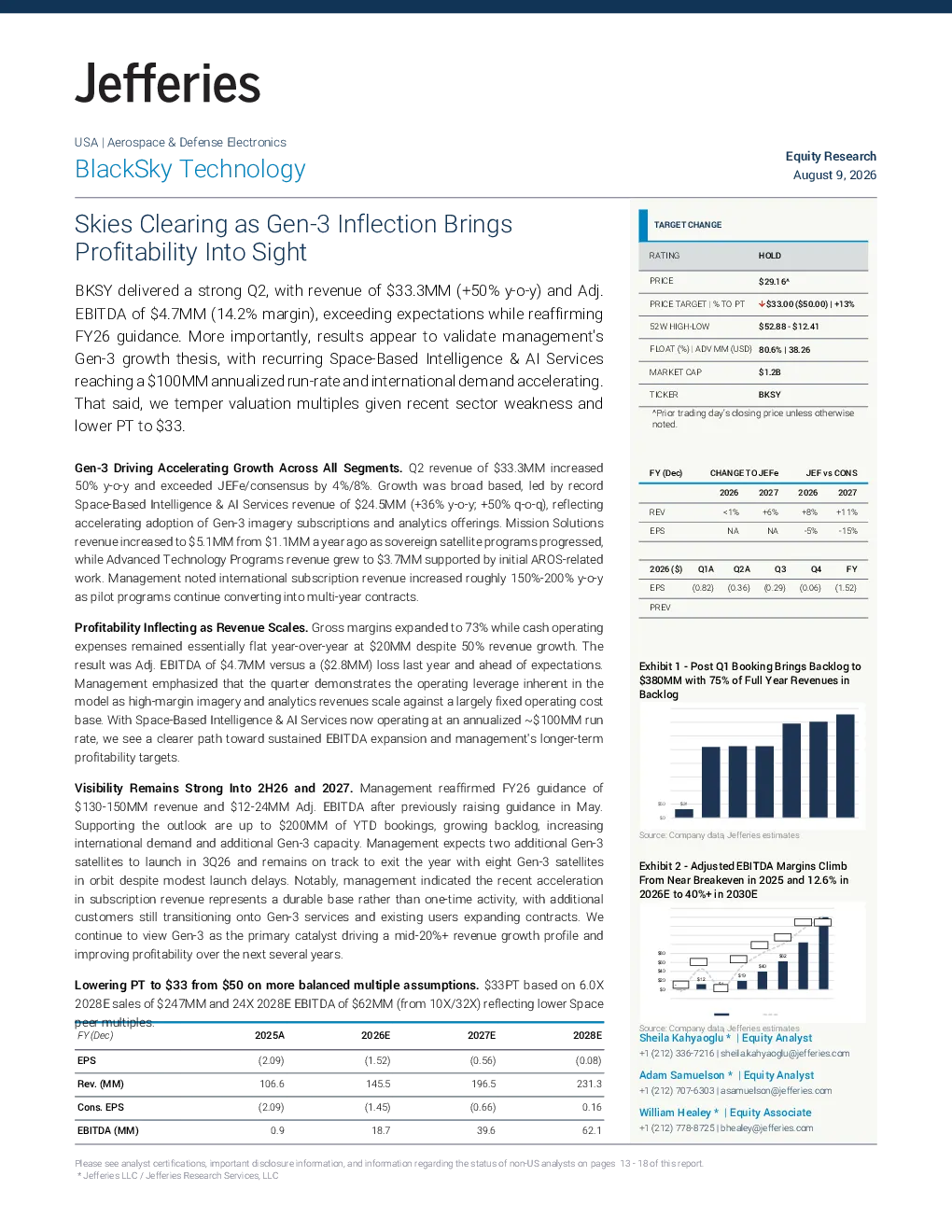 
BlackSky Technology（BKSY.US）：第三代技术拐点临近，盈利在望