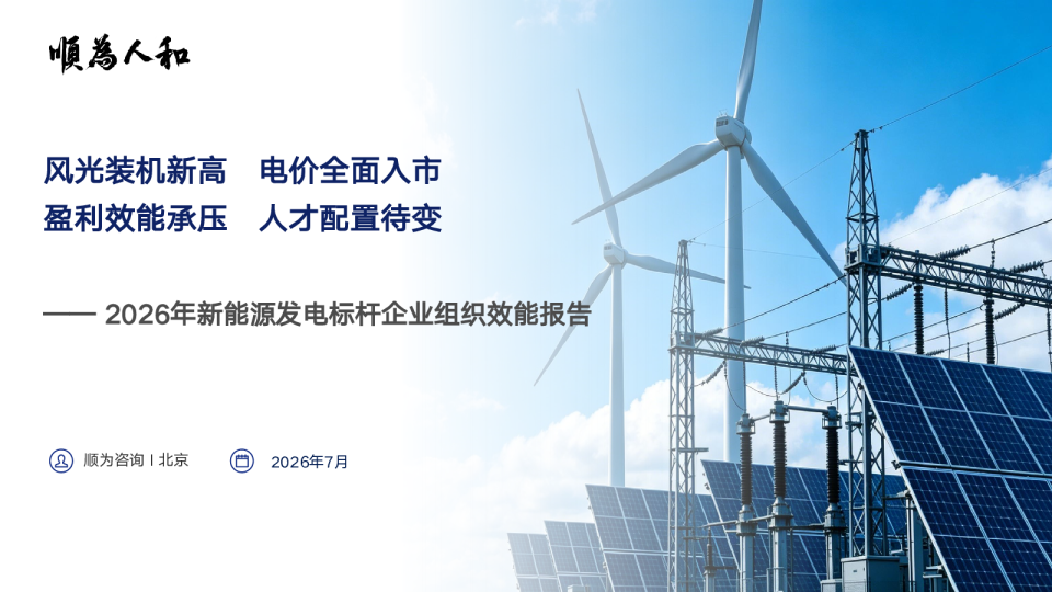 2026新能源发电标杆企业组织效能报告