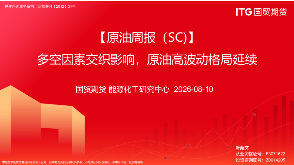 【原油周报（SC）】多空因素交织影响，原油高波动格局延续