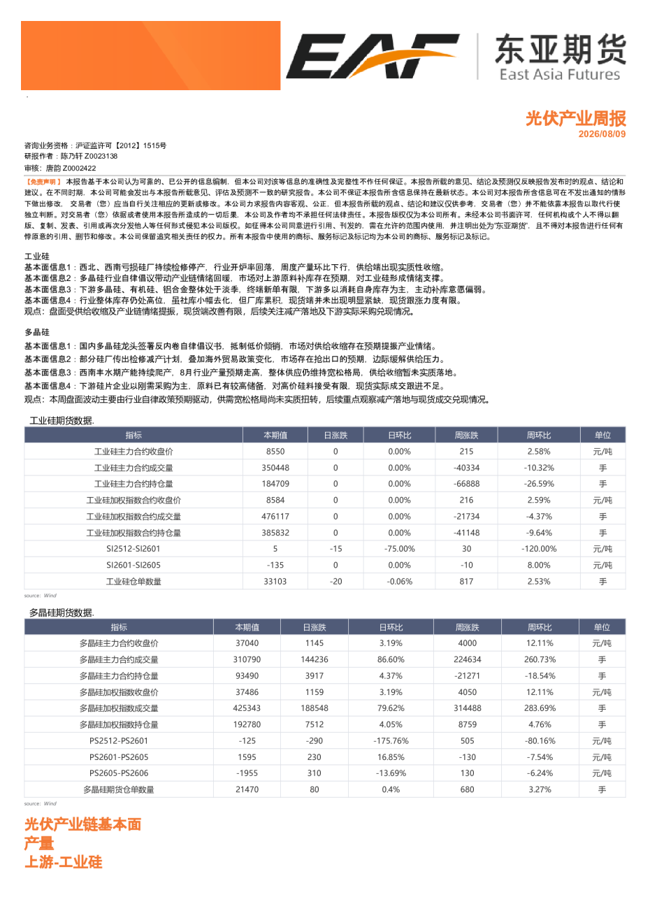 光伏产业周报