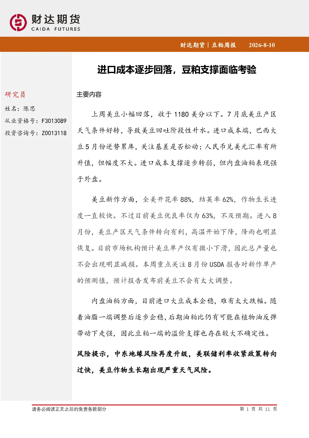 报告封面