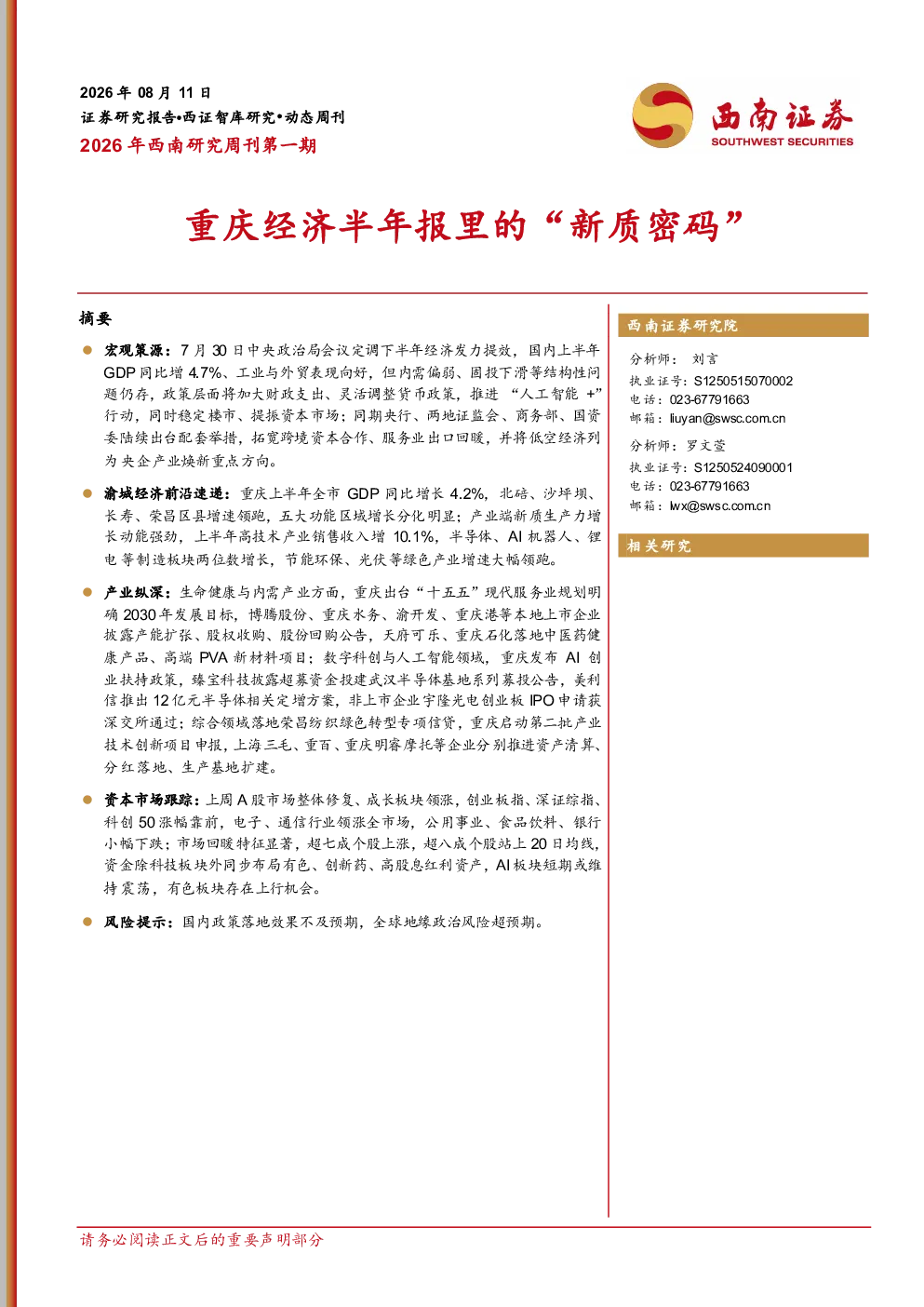报告封面