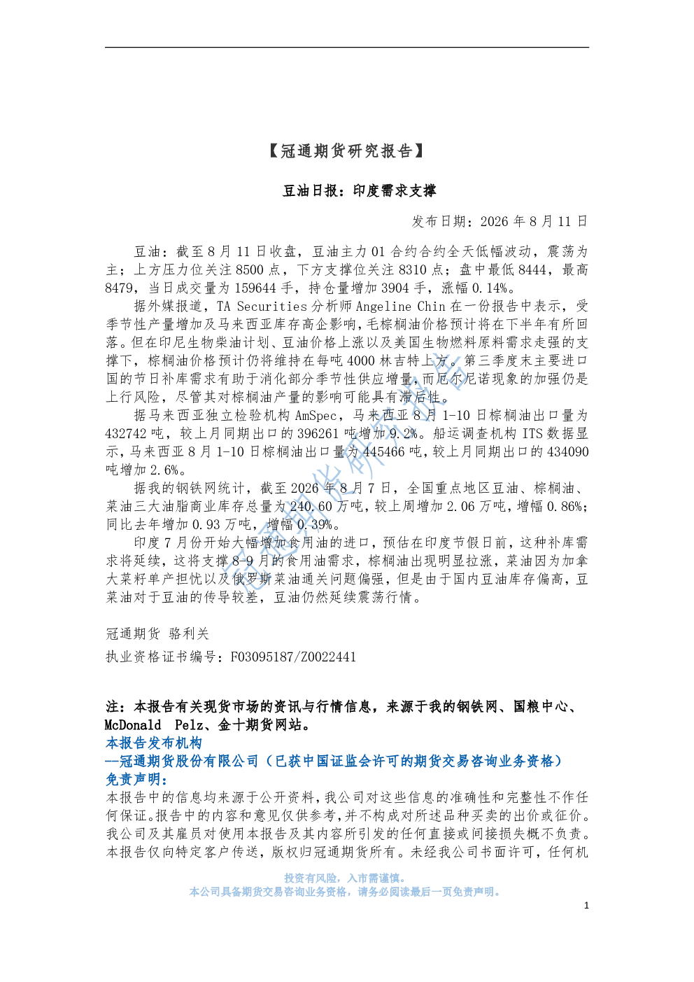 报告封面