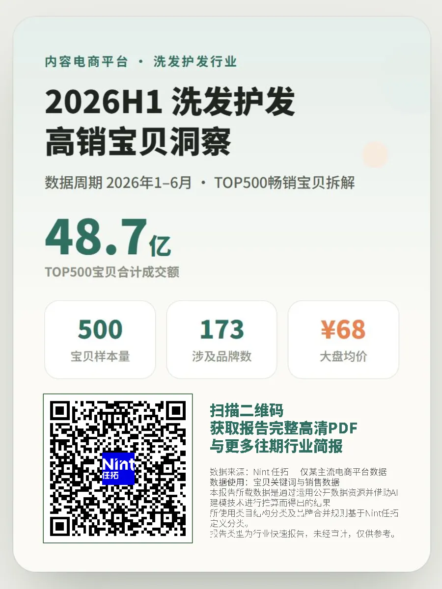 2026H1洗发护发行业高销宝贝洞察
