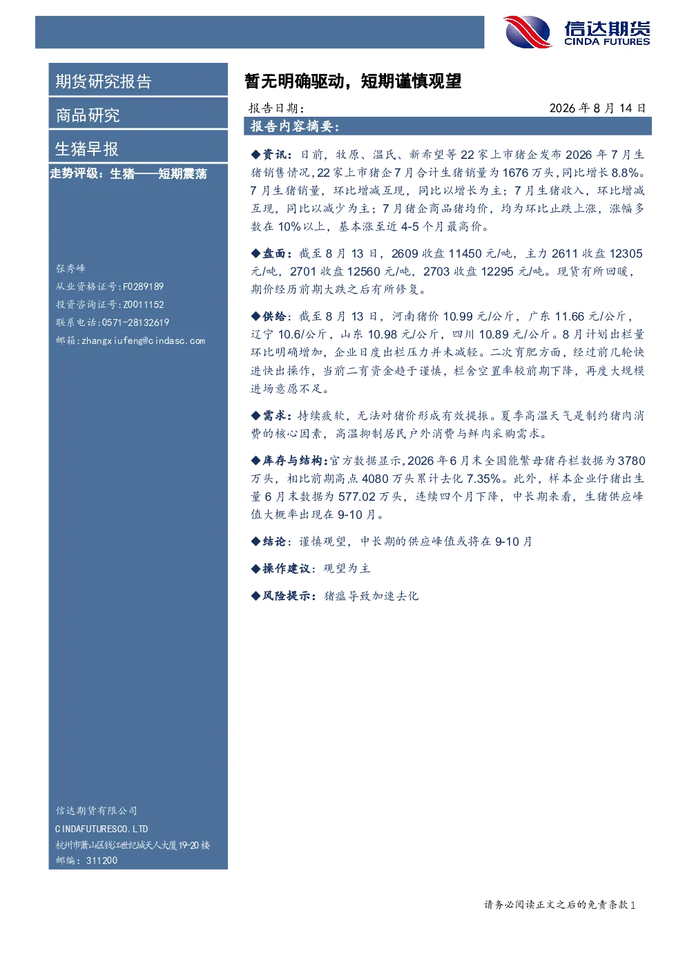 报告封面