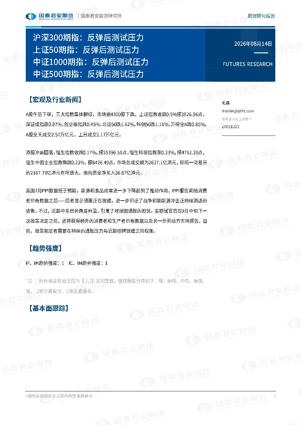 报告封面