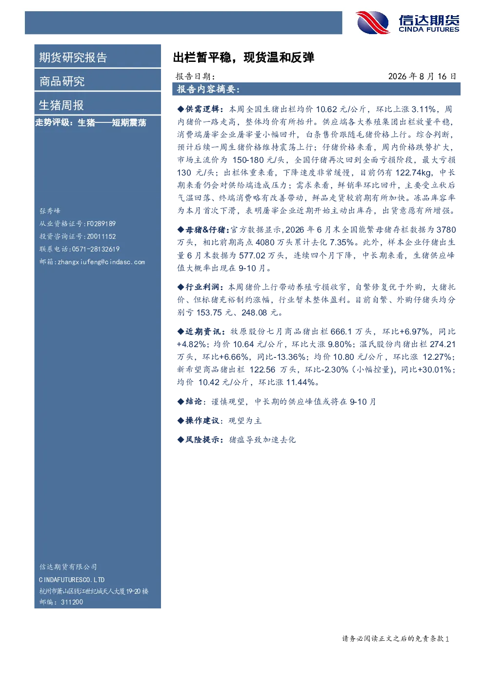 报告封面