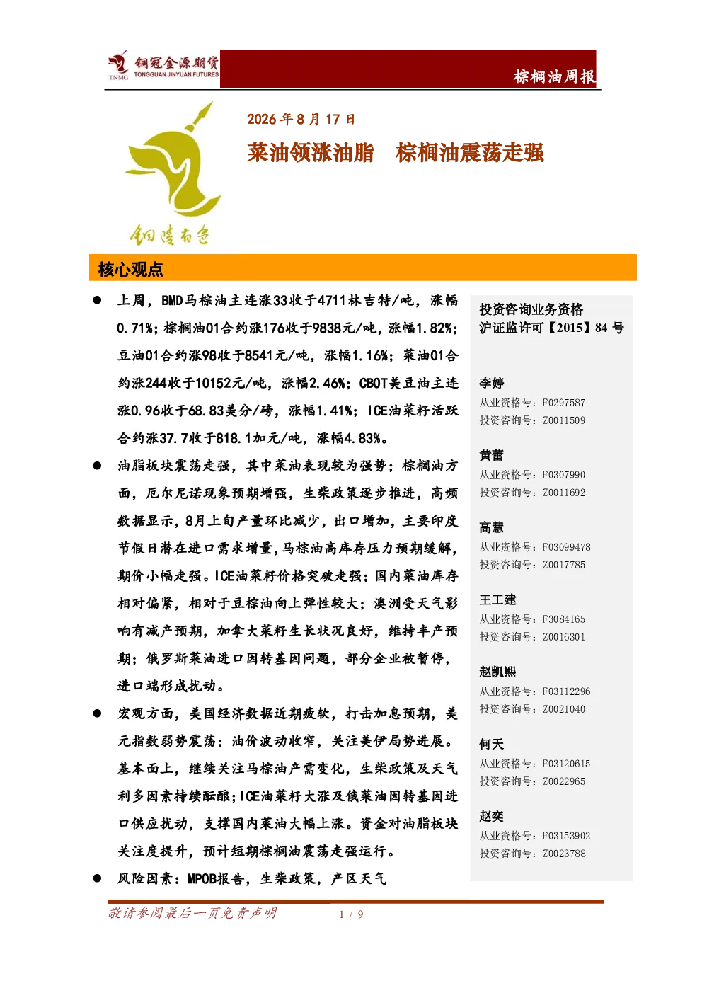 报告封面