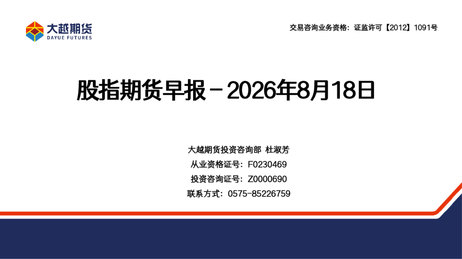 股指期货早报