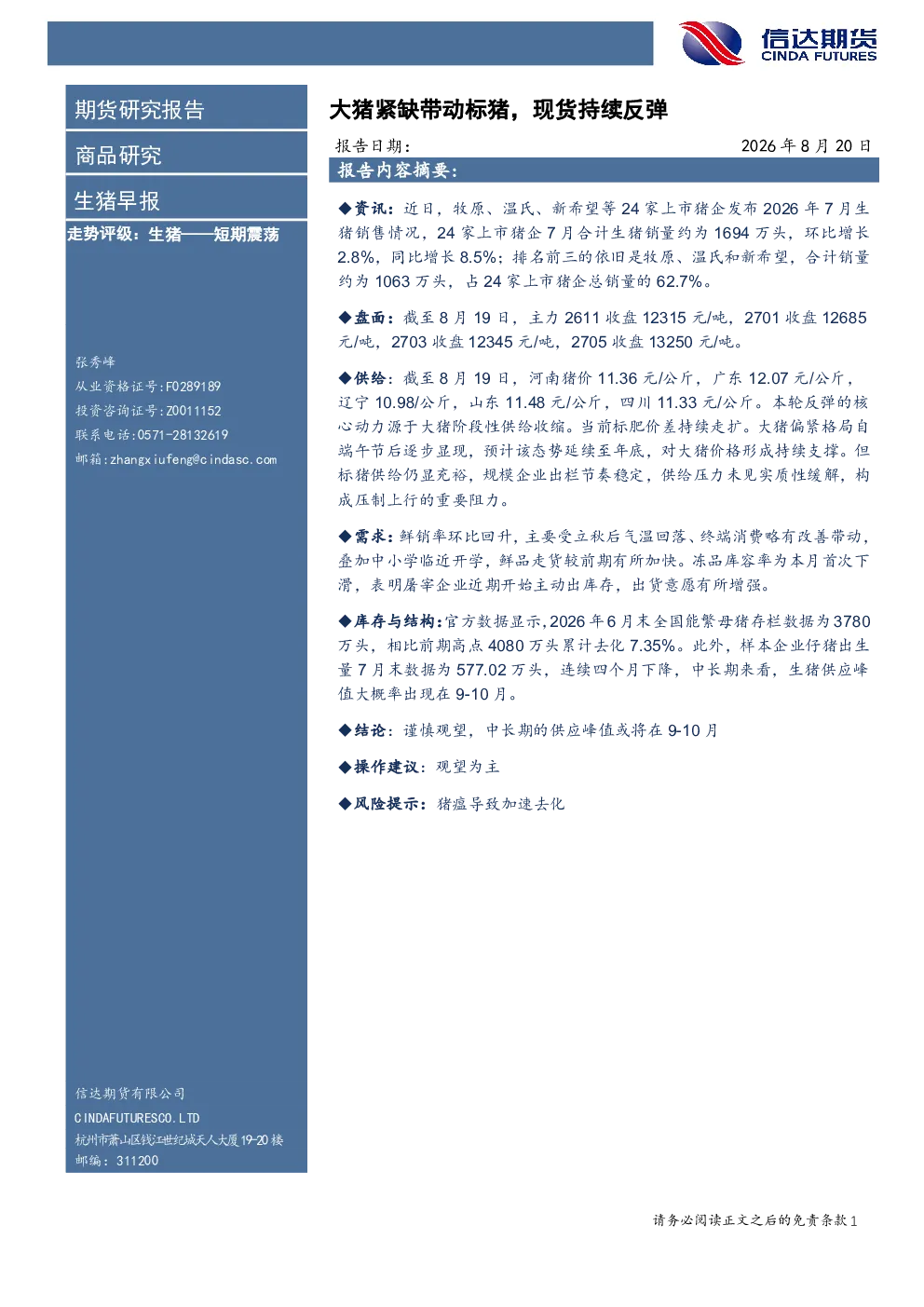 报告封面
