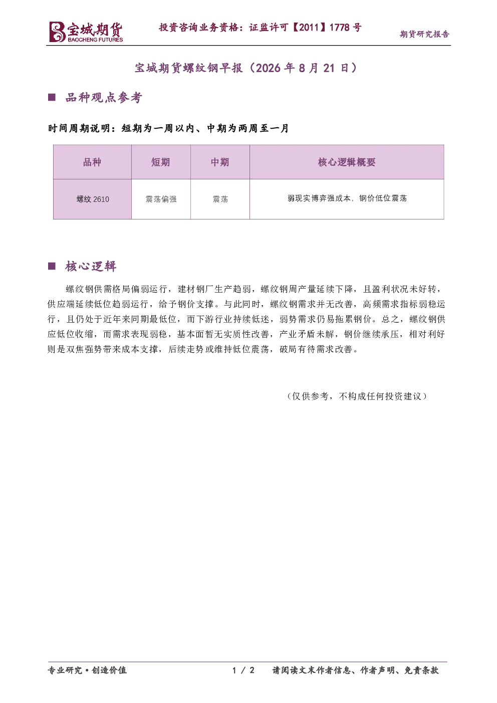 报告封面