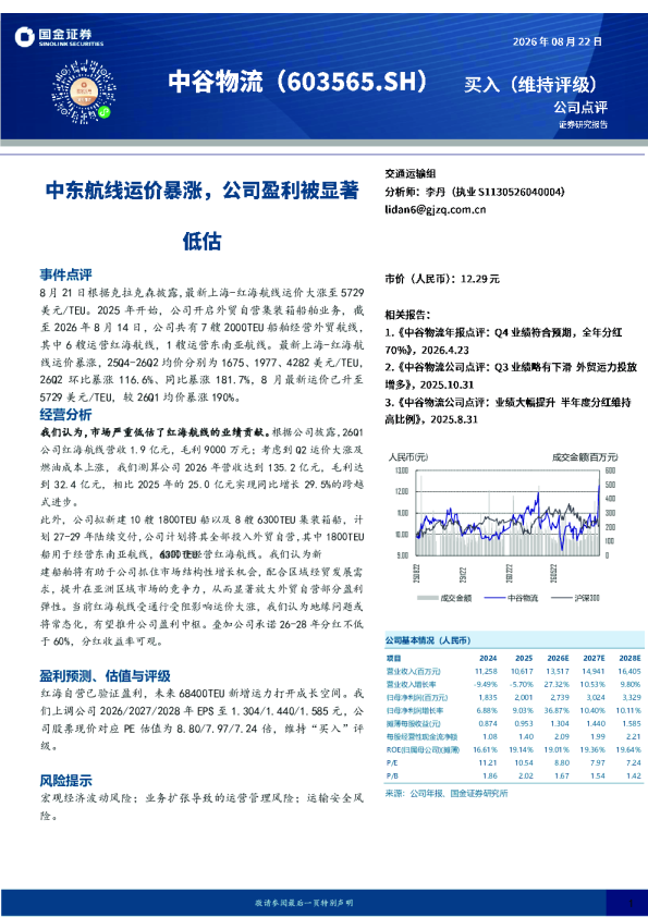 中东航线运价暴涨，公司盈利被显著低估