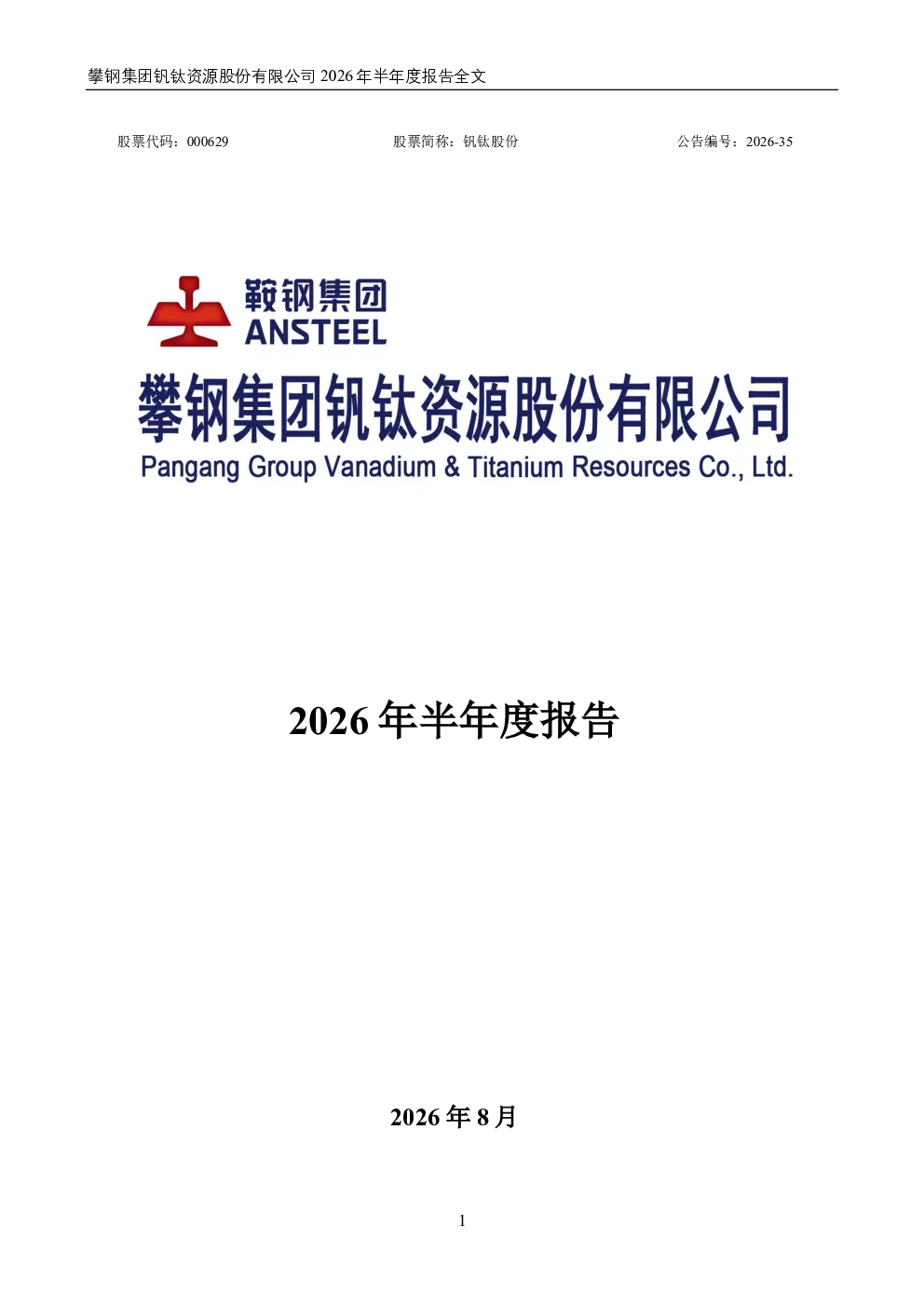 报告封面