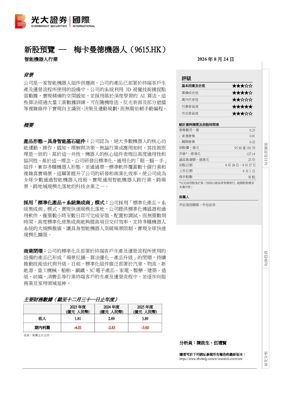 新股预览─梅卡曼德机器人