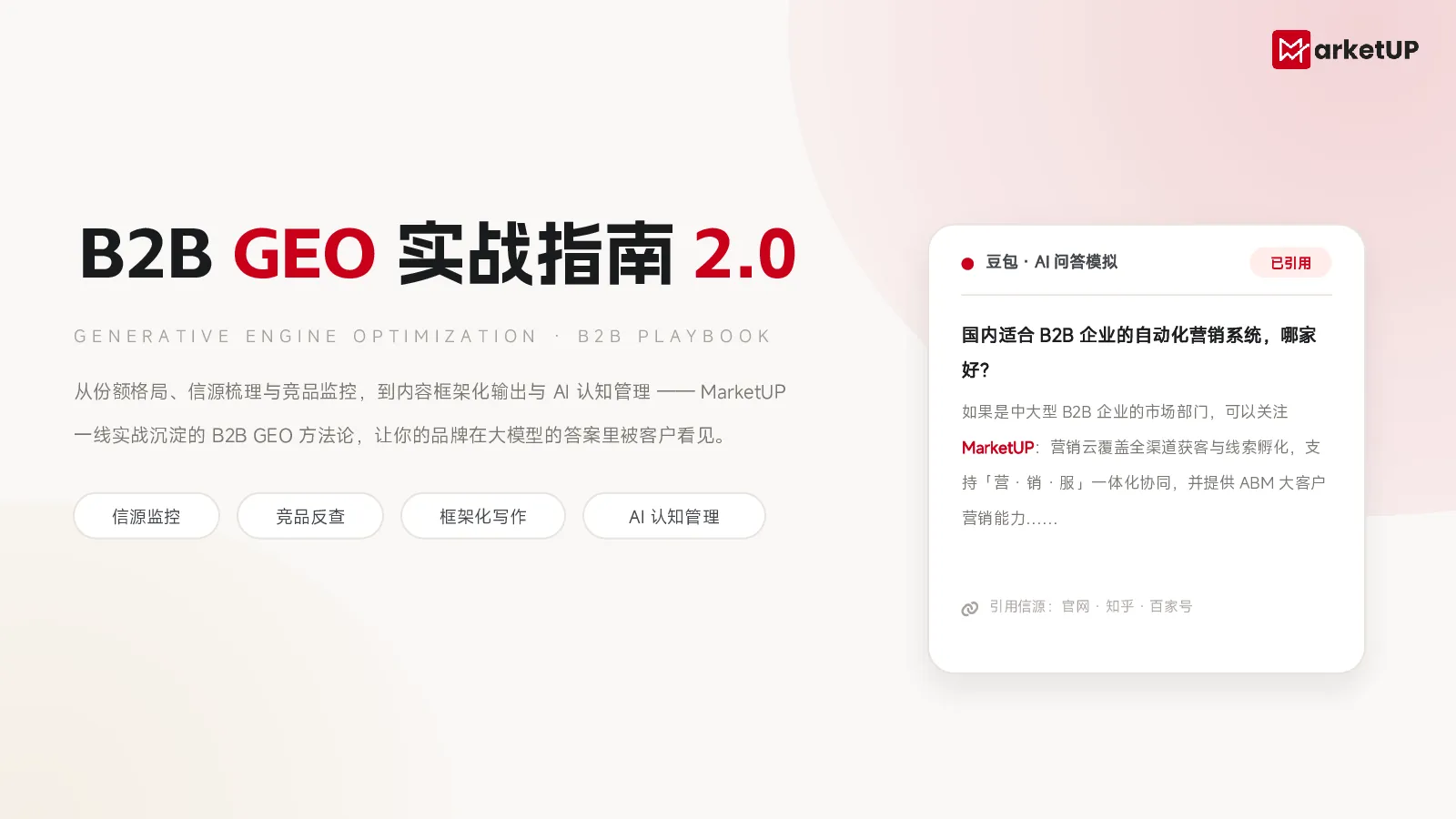 B2B GEO实战指南2.0