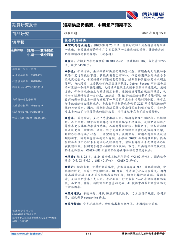 铜早报