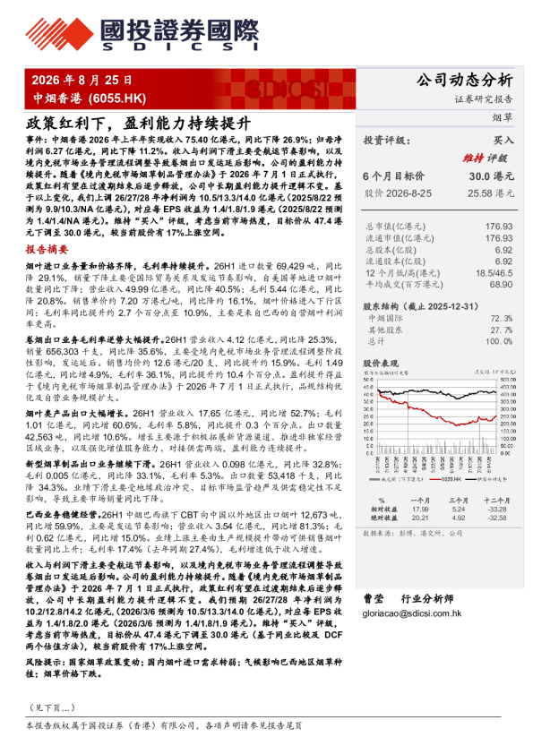 政策红利下，盈利能力持续提升
