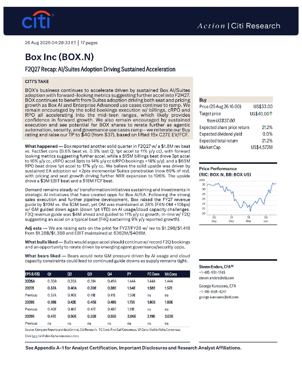 2027财年第二季度回顾：Box AI/Suites采用驱动持续加速