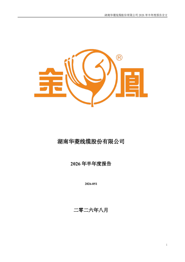 华菱线缆：2026年半年度报告