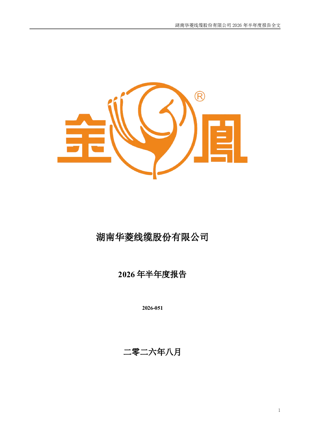 华菱线缆：2026年半年度报告