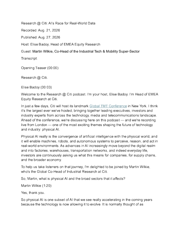 E86：人工智能对现实世界数据的竞争