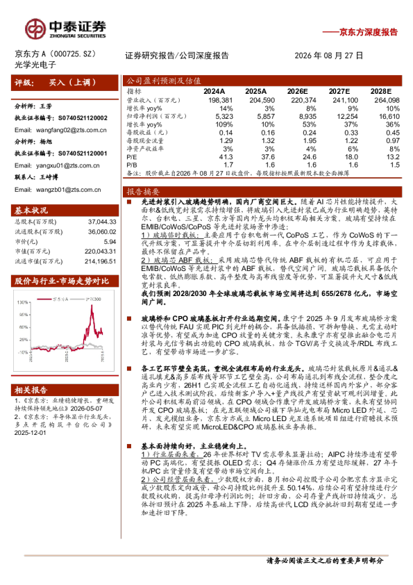 京东方A（000725.SZ）深度报告