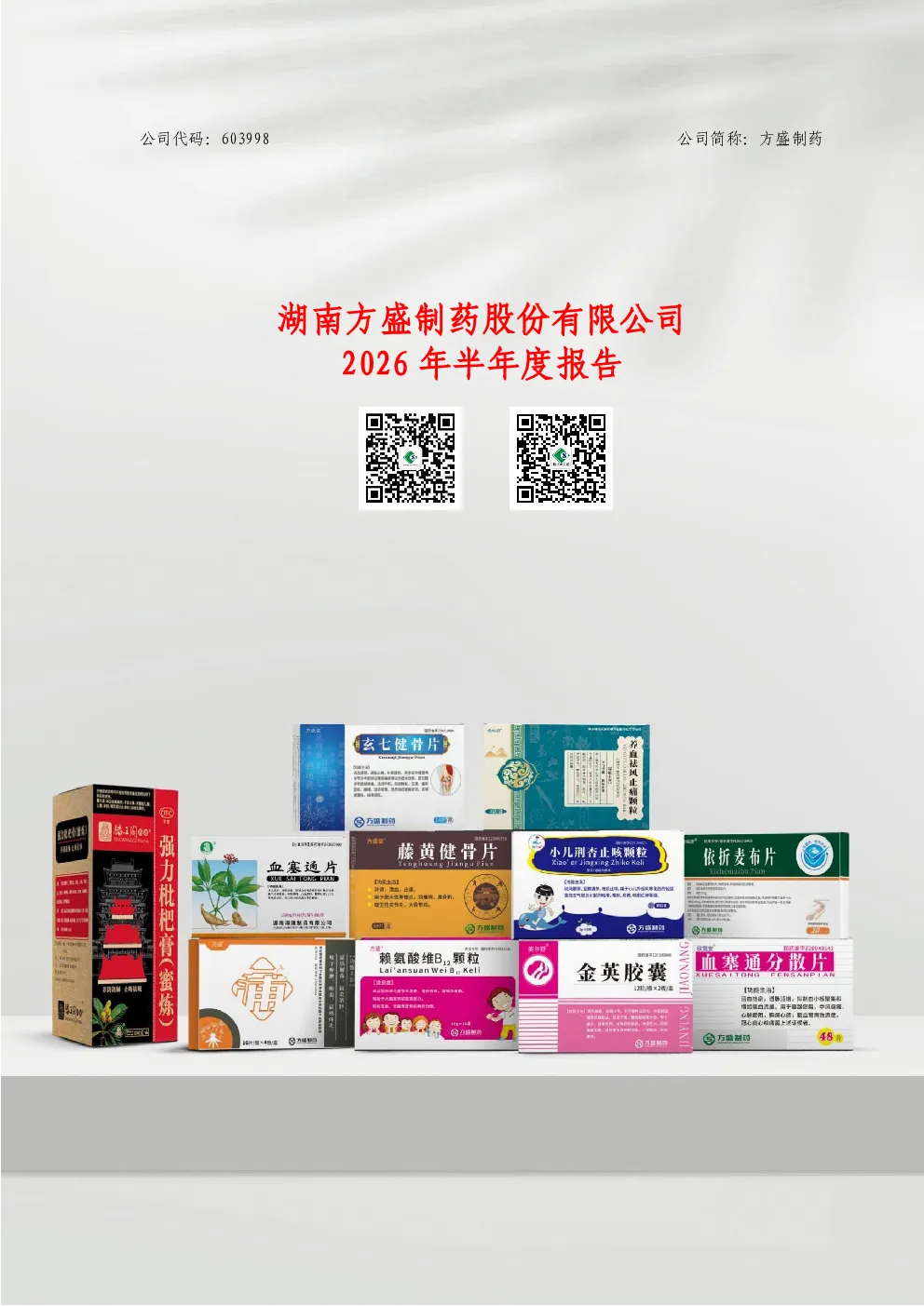 方盛制药：2026年半年度报告