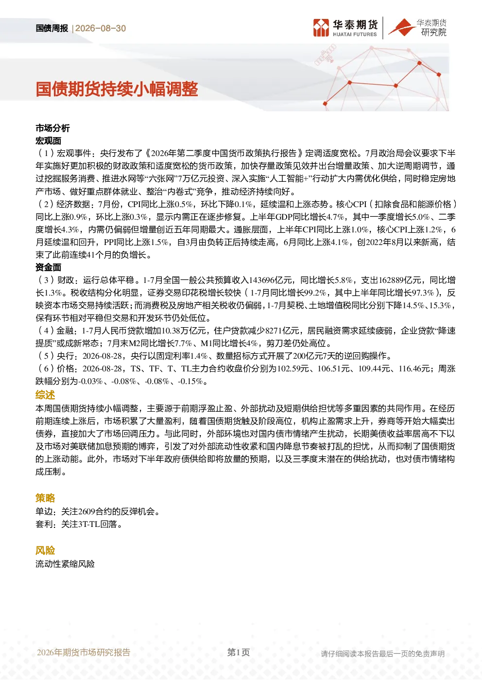 国债周报：国债期货持续小幅调整
