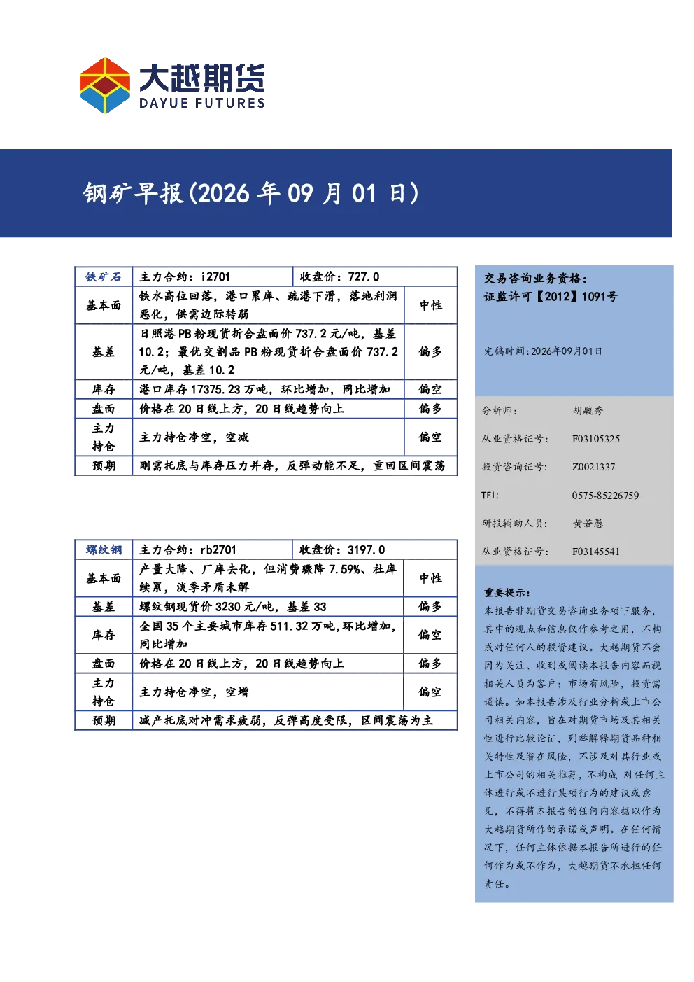 钢矿早报
