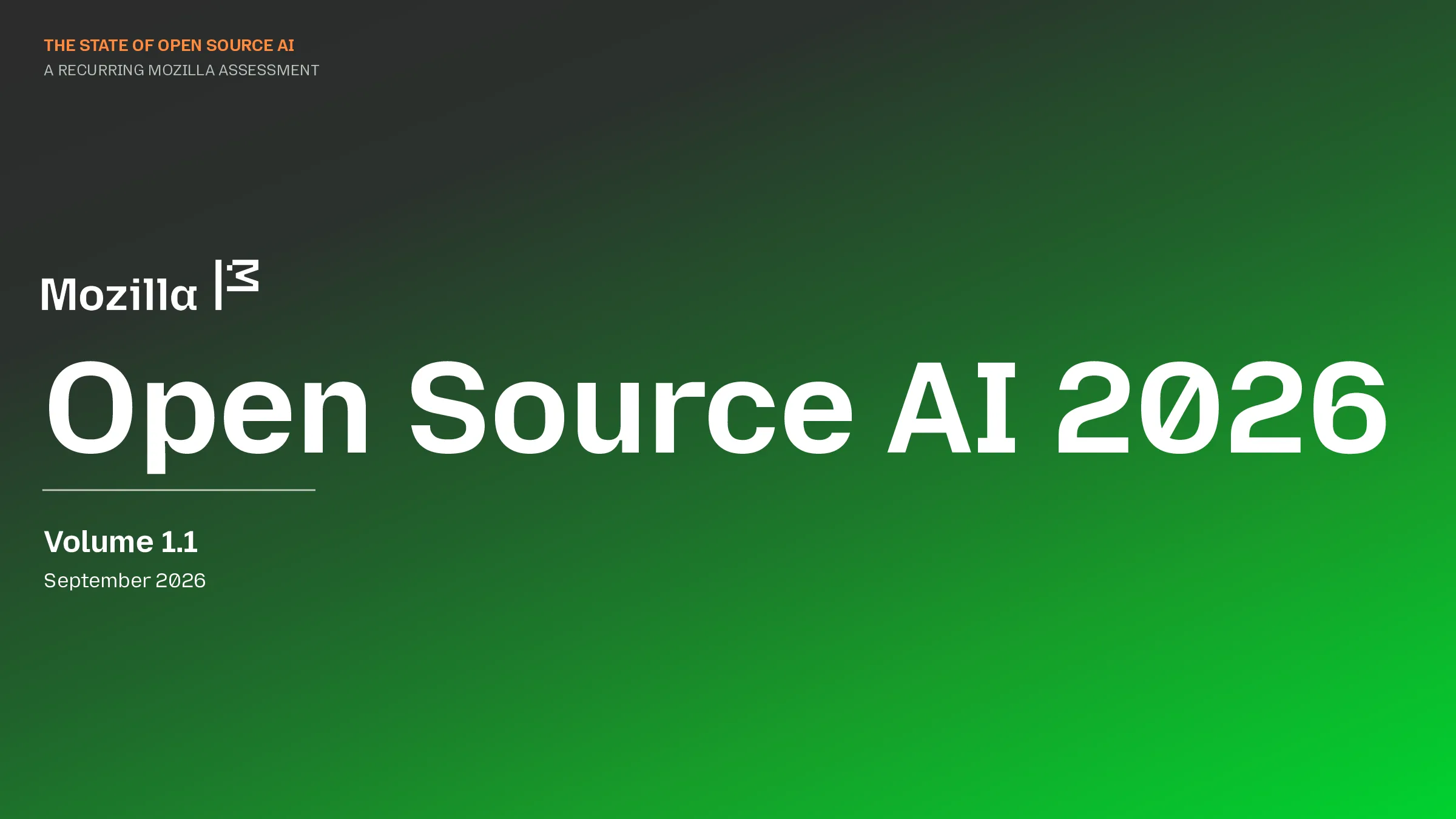 开源 AI 现状报告 2026（第1.1卷）