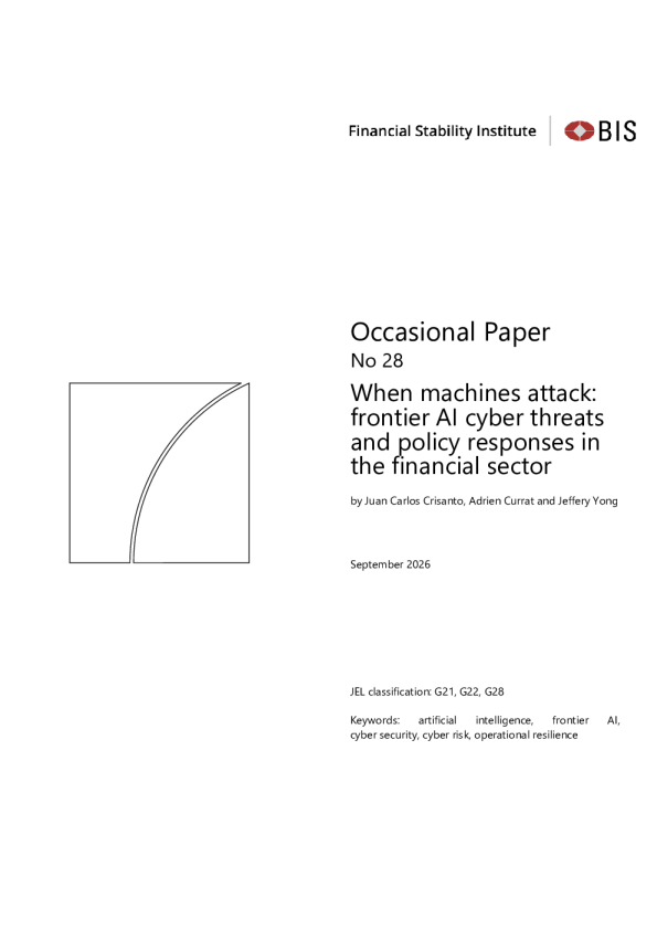 当机器攻击：前沿AI网络威胁与金融部门政策应对