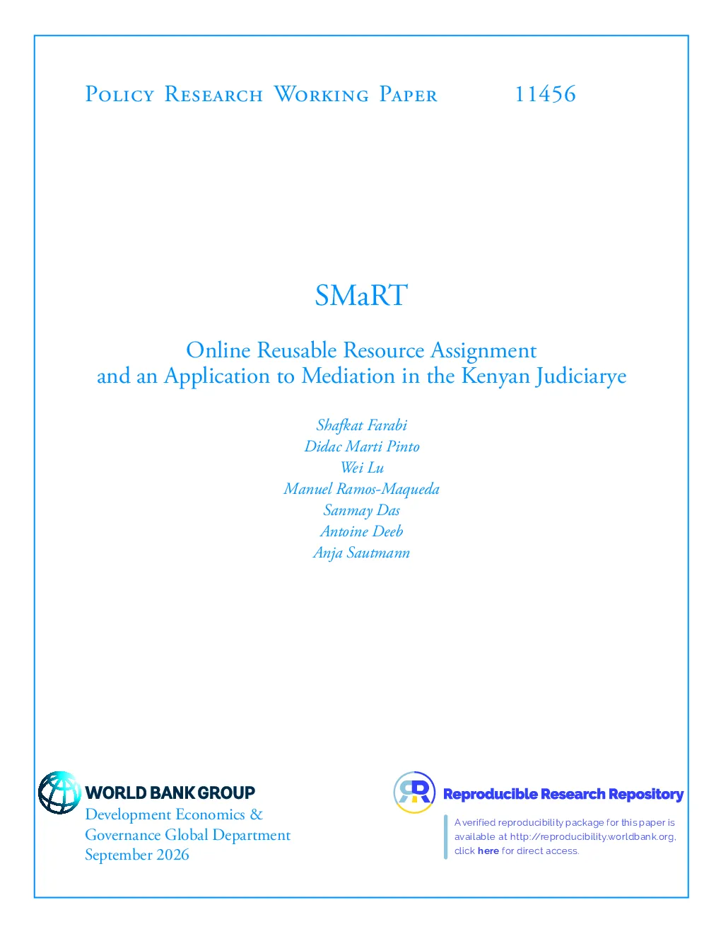 SMaRT：在线可重用资源分配及其在肯尼亚司法调解中的应用