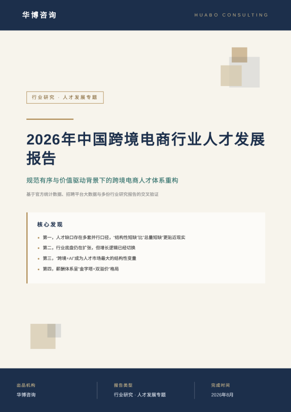 2026年中国跨境电商行业人才发展报告