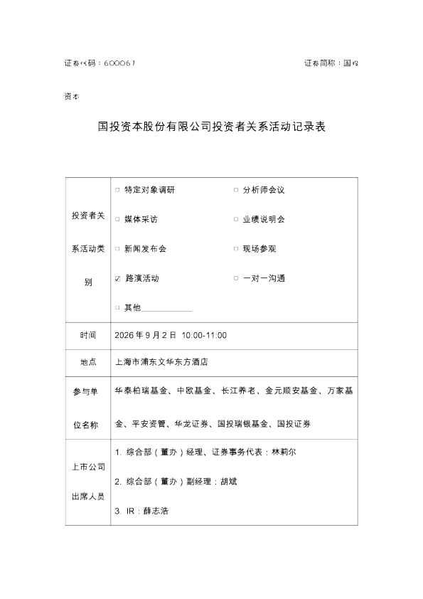600061 国投资本