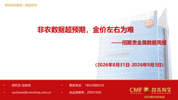 贵金属数据周报：非农数据超预期，金价左右为难